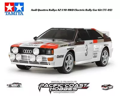 Tamiya Audi Quattro Rallye AZ 1/10 4WD Electric Rally Car Kit (TT-02) TAM58667A • $142.99