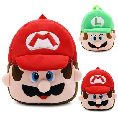 £3.84 • Buy Super Mario Bros Mario Luigi Plush Backpack Kids Boys Girls School Bag Rucksack