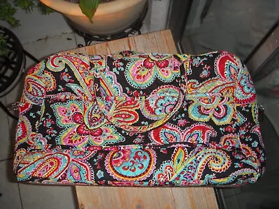 Vera Bradley Cotton Weekender Travel Bag/Carryon Parisian Paisley Excellent • $46