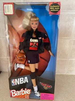 Barbie 1998 Mattel Barbie NBA Atlanta Hawks Basketball 12  Doll NEW IN BOX • $30.35