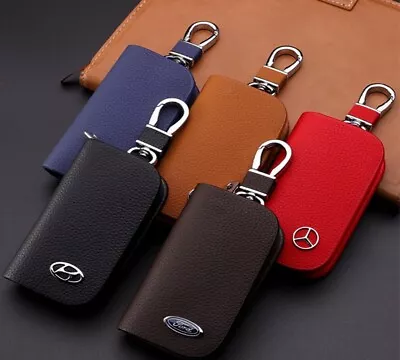 5- Color Leather Car Remote Key Fob Chain Zipper Wallet Holder Bags Case Cover • $14.99