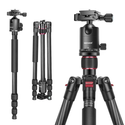 $136.99 • Buy NEEWER 66  Camera Tripod Monopod With Ball Head Carbon Fiber Quick Release Plate