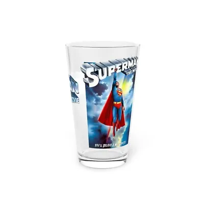 Superman The Movie Pint Glass 16oz - Christopher Reeve 1978 - DC Comics • $21.99