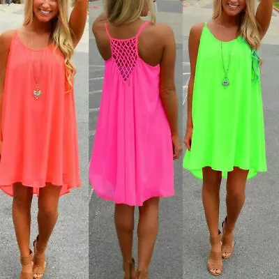 Swing Plus Size Backless Braces Skirt Dresses Sundress Dress Beach Skirt • $18.91