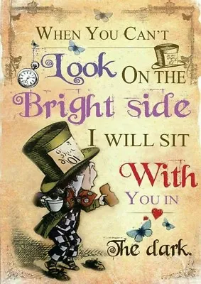 £3.99 • Buy Inspirational Art Print  Alice In Wonderland Quotes A4 Card Picture Poster Gift