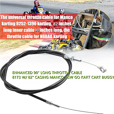  90  Throttle Cable 8173 W/ 82 Casing Fit  Manco 7xx 8xx Models Go Kart Enhanced • $10.99
