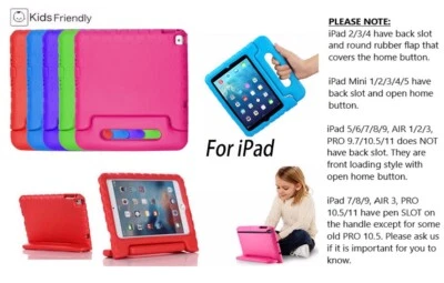 $26.95 • Buy IPad 2 3 4 5 6 7 8 9 10 Gen PRO Air Mini Kids EVA FOAM Shockproof Case Cover