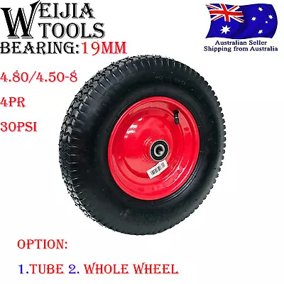 16  4.80/4.00-8 Steel Rim Pneumatic Wheelbarrow Wheels 19MM Bearing Tube • $49.99