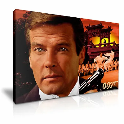 James Bond 007 The Man Golden Gun Roger Moore Poster Canvas Wall Art 76x50cm • £30.99