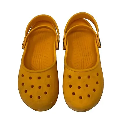 £20.37 • Buy Crocs Shayna Mary Jane Yellow Slip On Comfort Shoes Casual Youth 3 Womens 5