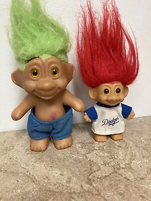 VINTAGE 1991 RUSS DODGERS BASEBALL TROLL DOLL/TROLL W/PAINTED DIAMOND • $5