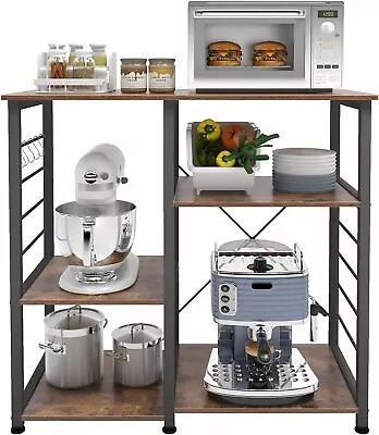 Microwave Cart Stand 35.4 In Kitchen Baker's Rack Utility Storage Shelf Stand • $75.99
