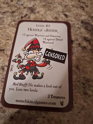 Munchkin Hostile Jester Promo Card Steve Jackson Games • $10