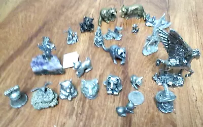 Lot Of Vintage Pewter Miniature Unicorn Cats Figures Lot • $39.99