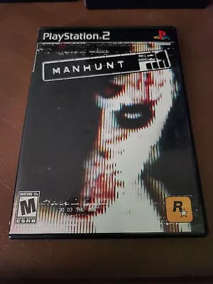 MANHUNT (PlayStation 2 PS2 2003) Rockstar Mature Complete W/ Manual WORKS • $40