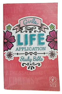 Girls Life Application Study Bible  NLT English Large Paperback Book • $19.80