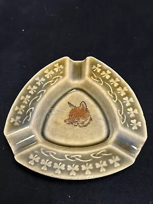 Vintage Wade Irish Porcelain Ashtray IRELAND Image Of Fox And Clover TRIANGLE • $18