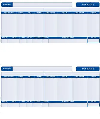 SAGE PAYSLIPS COMPATIBLE BLUE X 100 - SLPAY1 • £5.95