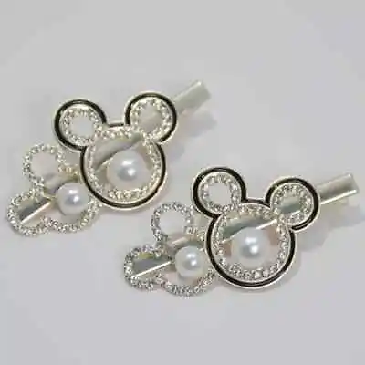 2 Mickey Mouse Pearl Hair Clips - NEW! • $14