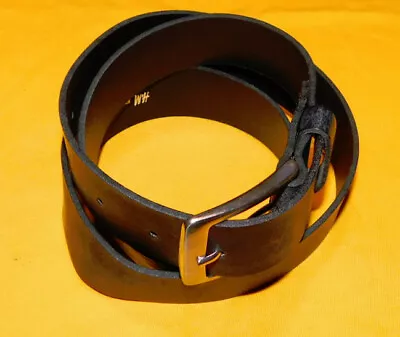 MEN'S H & M MADE IN SWEDEN BLACK GENUINE LEATHER BELT SIZE 38/95cm. • $29.99