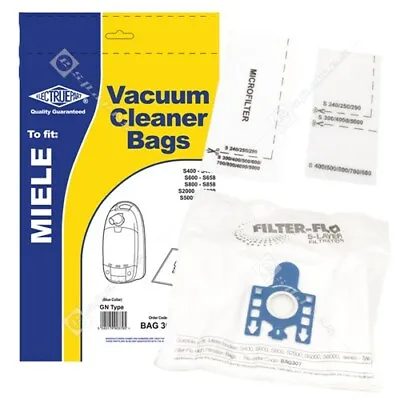 £6.99 • Buy Miele GN Hoover Bags + Filters For Complete C2 C3 Powerline Silence Ecoline 