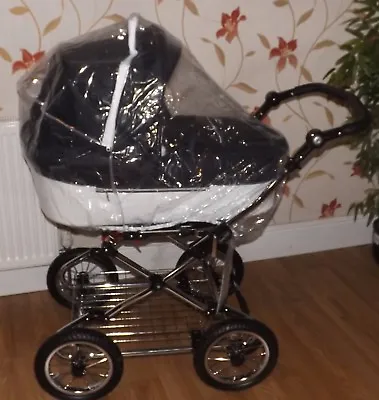 PVC RAINCOVER FITS Baby Style Prestige (1 & 2)  3 IN 1 PRAM • £18.99