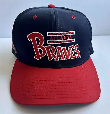 Vintage ANNCO Professional Model Atlanta Braves SnapBack Hat Cap Spell Out • $26.95