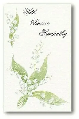 Lily Of The Valley SYMPATHY Card With Bible Text - Isaiah 40:11 - EB8766 • £1.09