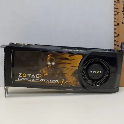 Zotac Nvidia GeForce GTX 570 Graphics Card GPU Computer Gaming Tested • $24.60