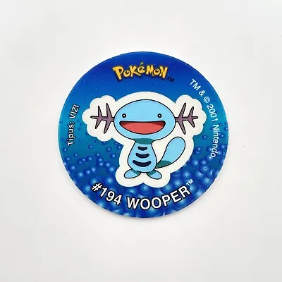 Pokemon Tazo - Wooper #194 - 2001 Vintage Pokemon Coin - Near Mint • $4.95