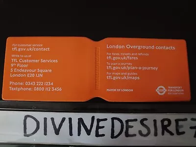 London Overground Oyster Card Holder Ticket Wallet Bus Tube Train Orange New • £4.99