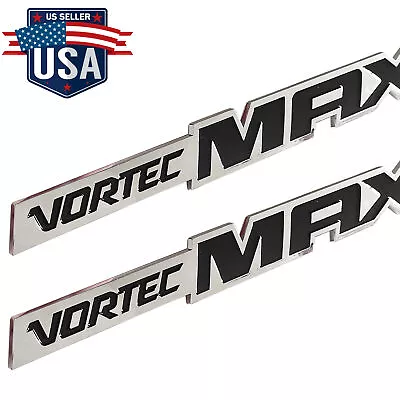 2PCS Black Chrome Vortec Max Fender Emblem Badge For Silverado Sierra DECAL • $14.88