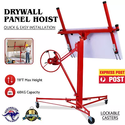 11FT Drywall Panel Lifter Gyprock Plasterboard Sheet Board Hoist Lift Red AU • $259.90