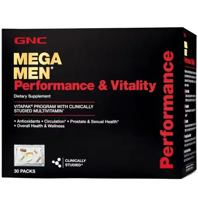 GNC Mega Men Performance & Vitality Vitapak (30 Ct.) • $49.88