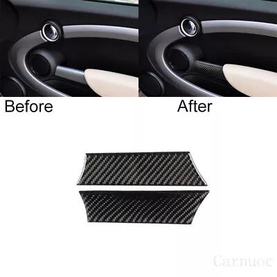 2pcs For Mini Cooper 07-10 Carbon Fiber Door Catch Handle Interior Trim • $11.60