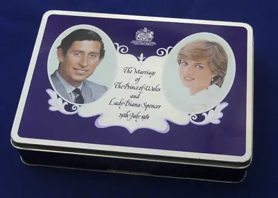 Prince Charles & Lady Diana Spencer Wedding Tin By Cadbury - 29th July 1981 • £12