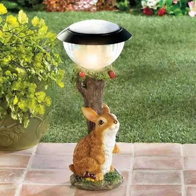 Solar Garden Squirrel Statue Ornament Animal Light Lamp Cat Decor Climbing D4 • $24.90