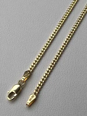 Solid 14k Gold Miami Cuban Link Chain 2mm Necklace Great For Mens Pendant 16-24  • $507.58