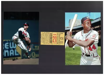 August 20th 1960 Milwaukee Braves Vs Phillies Ticket Stub Spahn W Hank Aaron Hit • $75