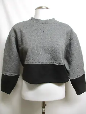 ADIDAS Stella Mccartney Gray Black Long Sleeve Pullover Shirt Sweatshirt Sz XS • $1.99