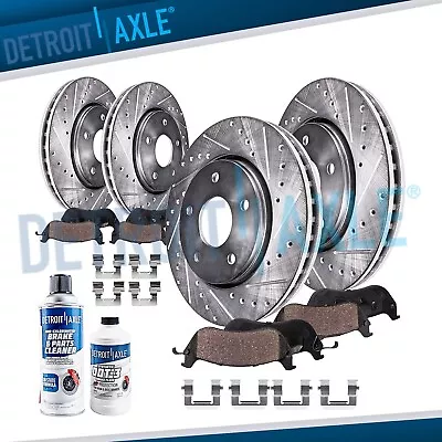 Front & Rear Drilled Rotors+Brake Pads For Chevy Impala Malibu LaCrosse Regal • $215.73