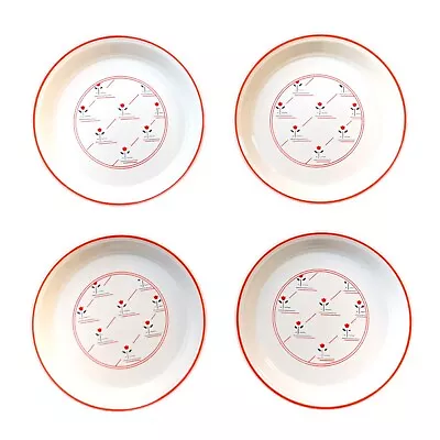 Dema Panache Pattern With Tulips Vintage Dessert Or Bread Plates Set Of 4 • $16.99