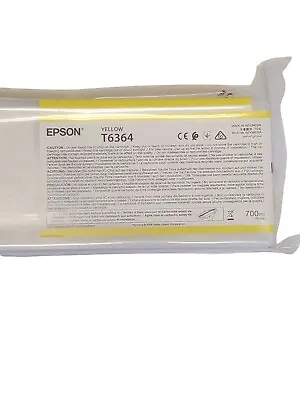 EPSON T6364 Yellow Ink 700ml Stylus Pro 7890/7900/9890/9900 New Sealed 2022 • $39.99