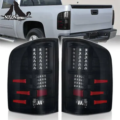 For 2007-2013 Chevy Silverado 1500 2500HD LED Tail Lights Brake Lamp Black Smoke • $96.99