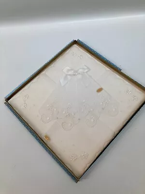 Vintage Swiss Cotton Unused Handkerchiefs In Original Gift Box • $6.95