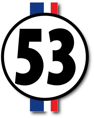 $4.99 • Buy Herbie The Love Bug 53 VW Beetle Decal Sticker 