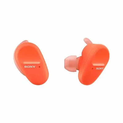 $149 • Buy Sony NEW - WFSP800ND - WF-SP800N Noise Cancelling Headphones (Orange)