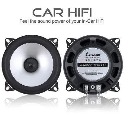 4 Inch 60W 2 Way Car Coaxial Full Range Frequency Door Audio Hifi Speakers Pair • $20.99