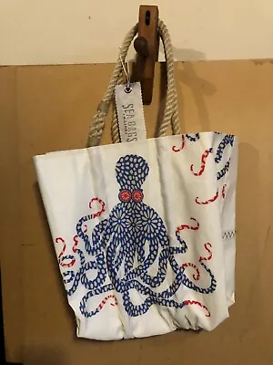 NEW Festive Octopus - Sea Bags Women Maine  Bags Beach Medium Sailcloth  • $114