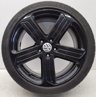 2015 Vw Golf R 18  Cadiz Alloy Wheel In Black & 225 40 R18 Tyre 5g0601025ag Oem • £299.85